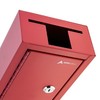 Adiroffice Large Steel Heavy-Duty Key Drop Box, PK2 ADI631-12-RED-2pk